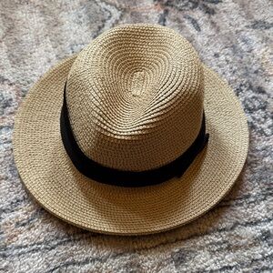 Classic Tan Fedora Hat with Black Band